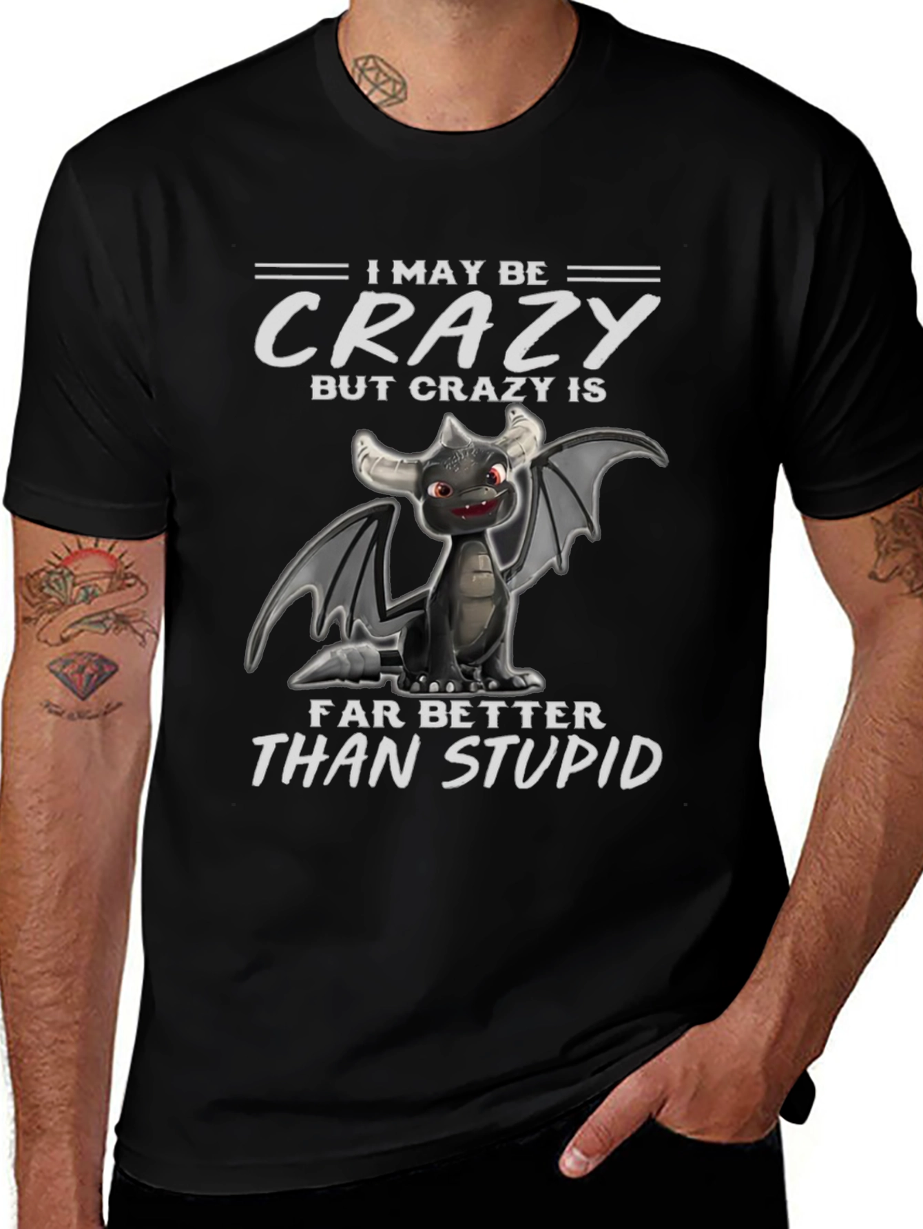 Crazy Dragon Graphic T-Shirt
