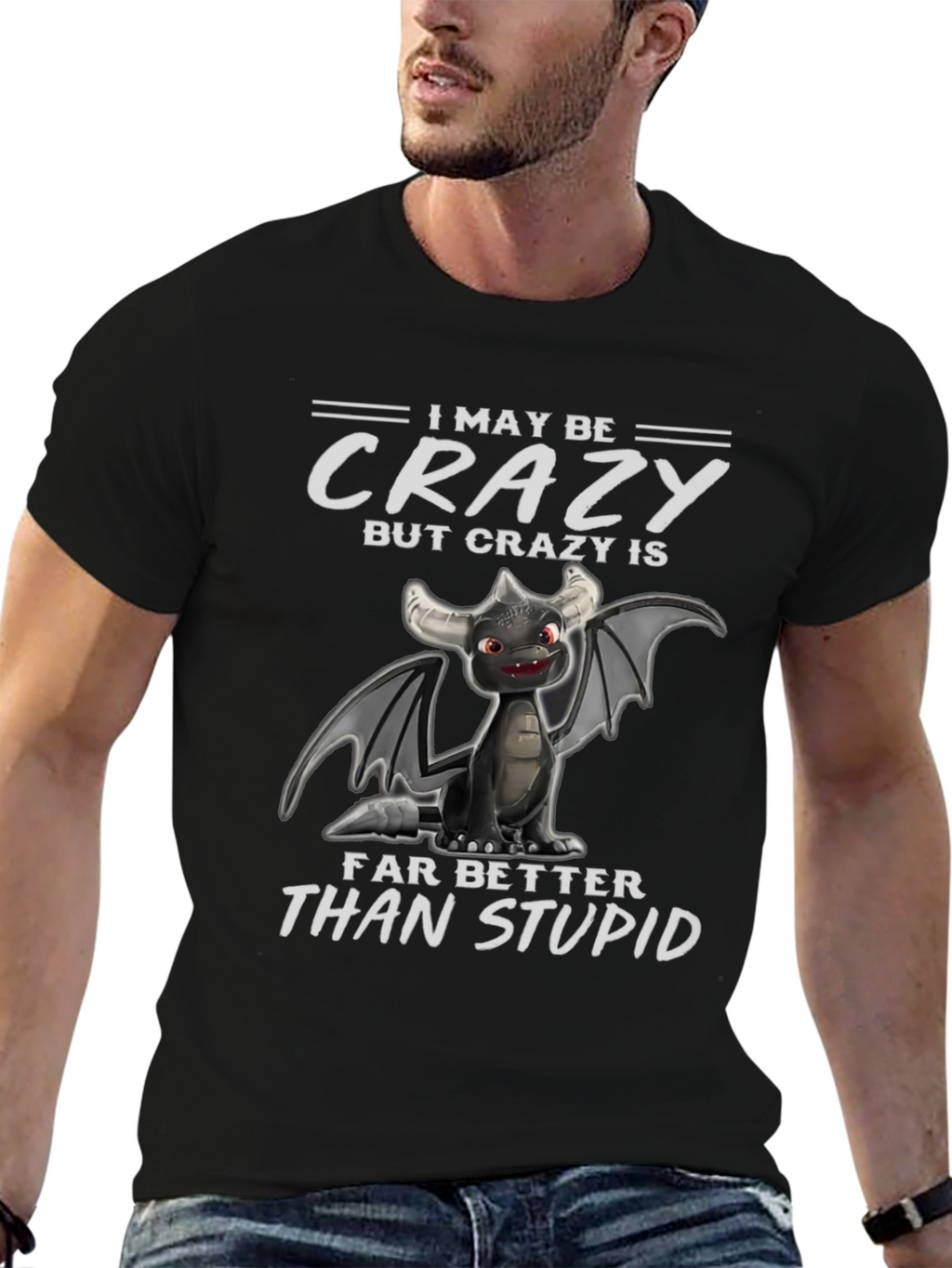 Crazy Dragon Graphic T-Shirt