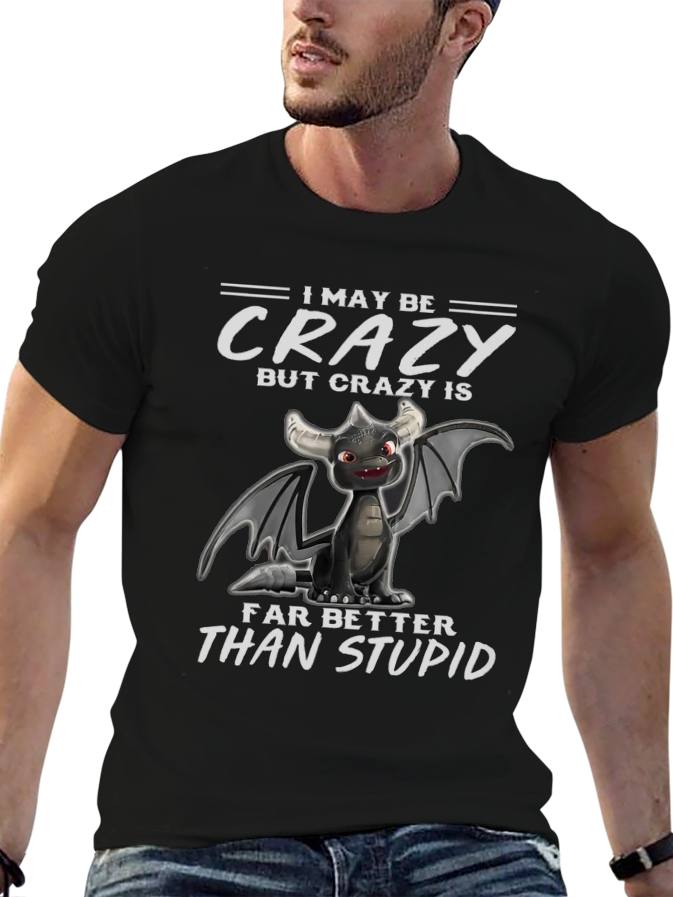 Crazy Dragon Graphic T-Shirt