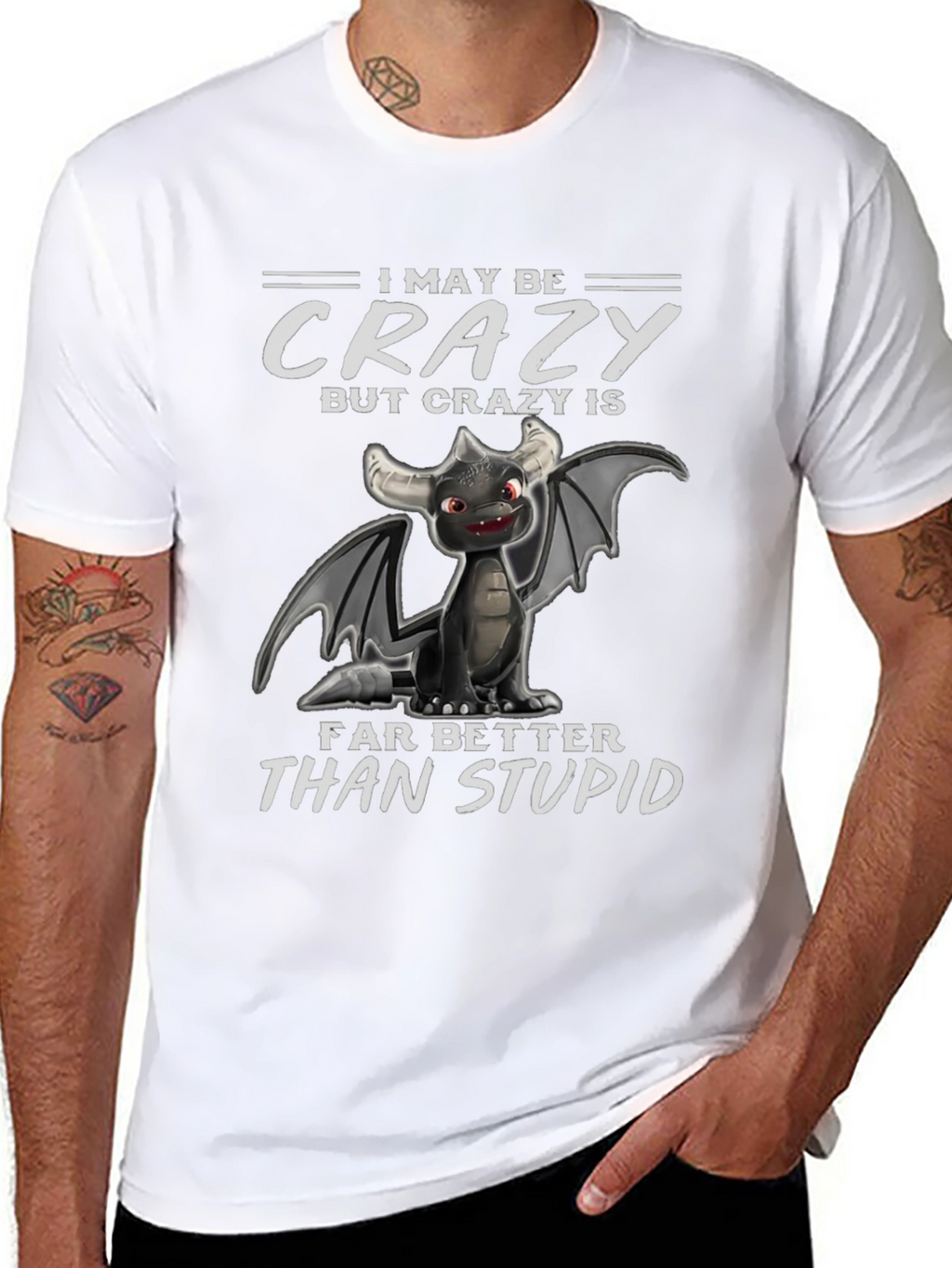 Crazy Dragon Graphic T-Shirt