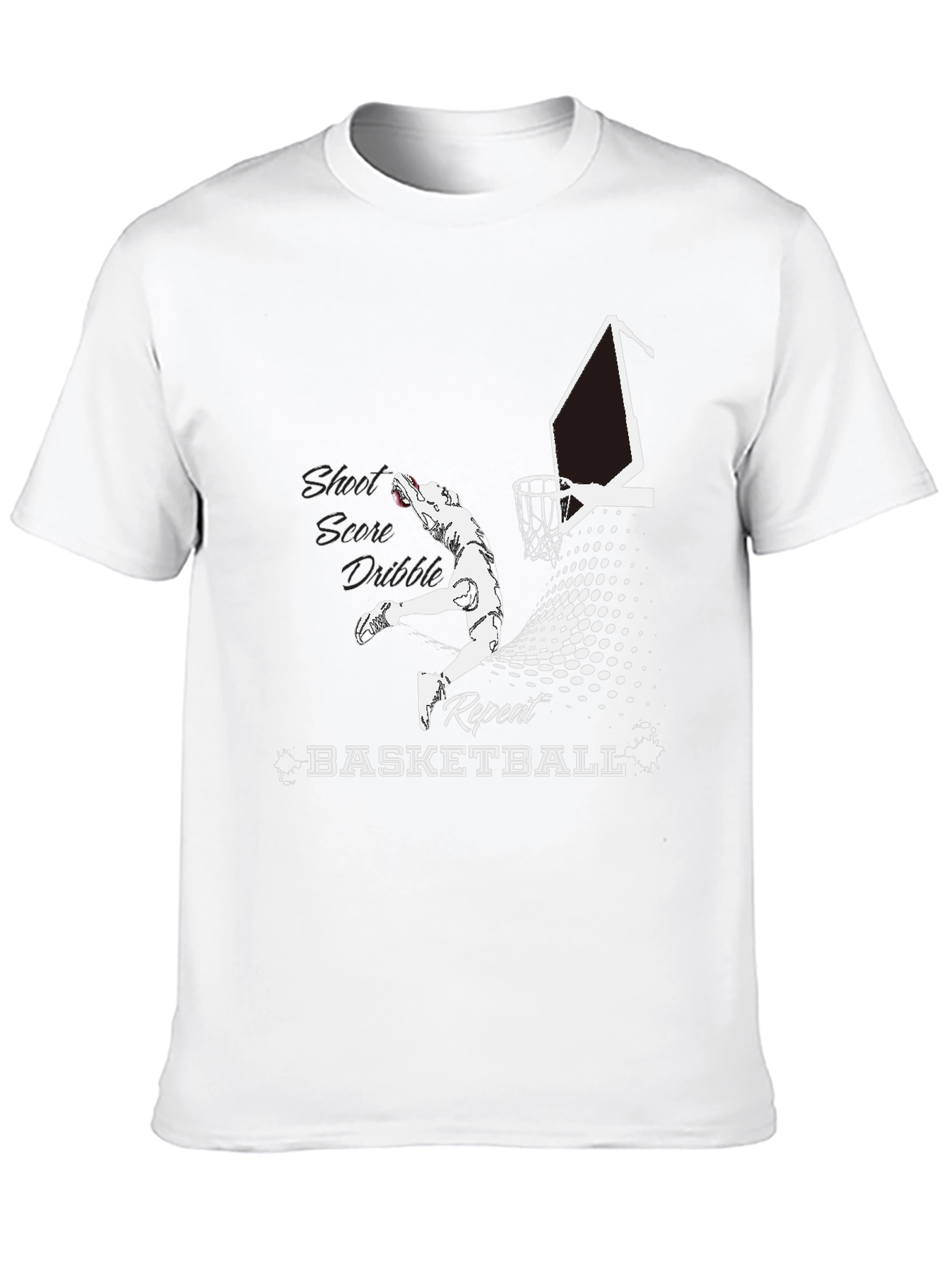Basketball Graphic Tee - Shoot Score Repeat