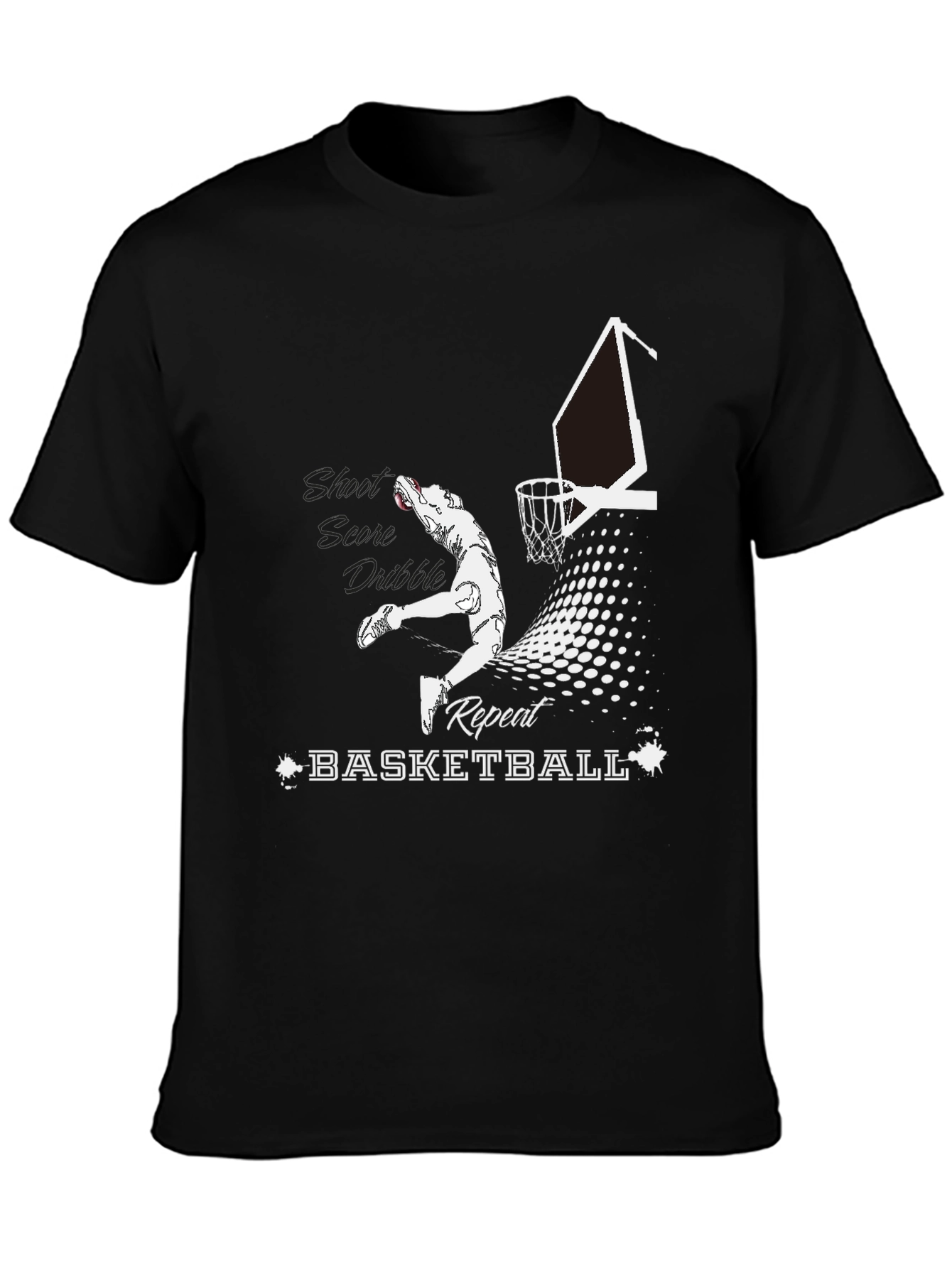 Basketball Graphic Tee - Shoot Score Repeat