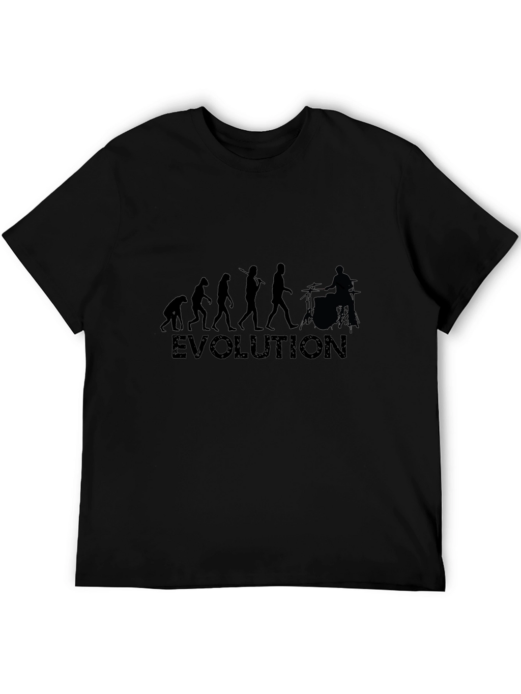 Evolution Drummer Tee - Black Cotton