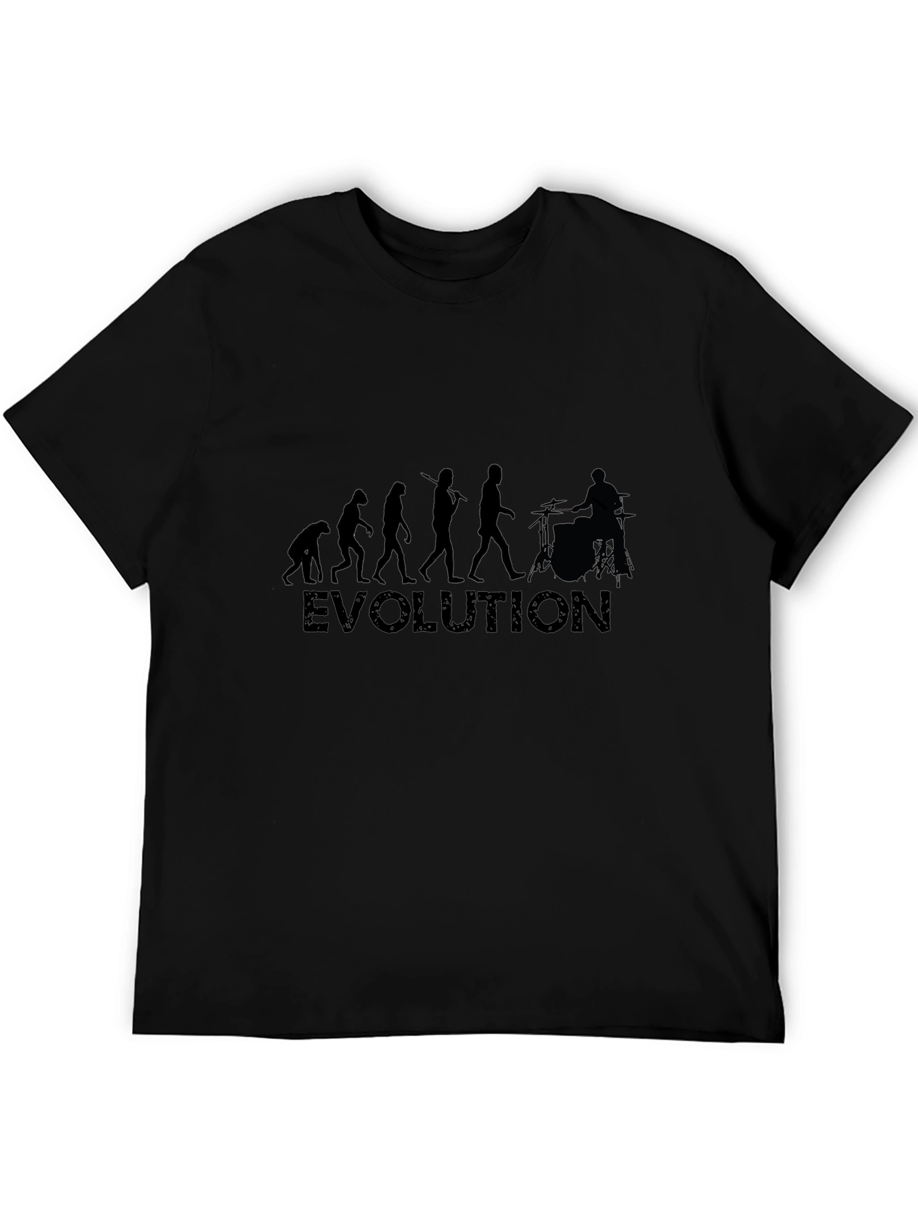 Evolution Drummer Tee - Black Cotton