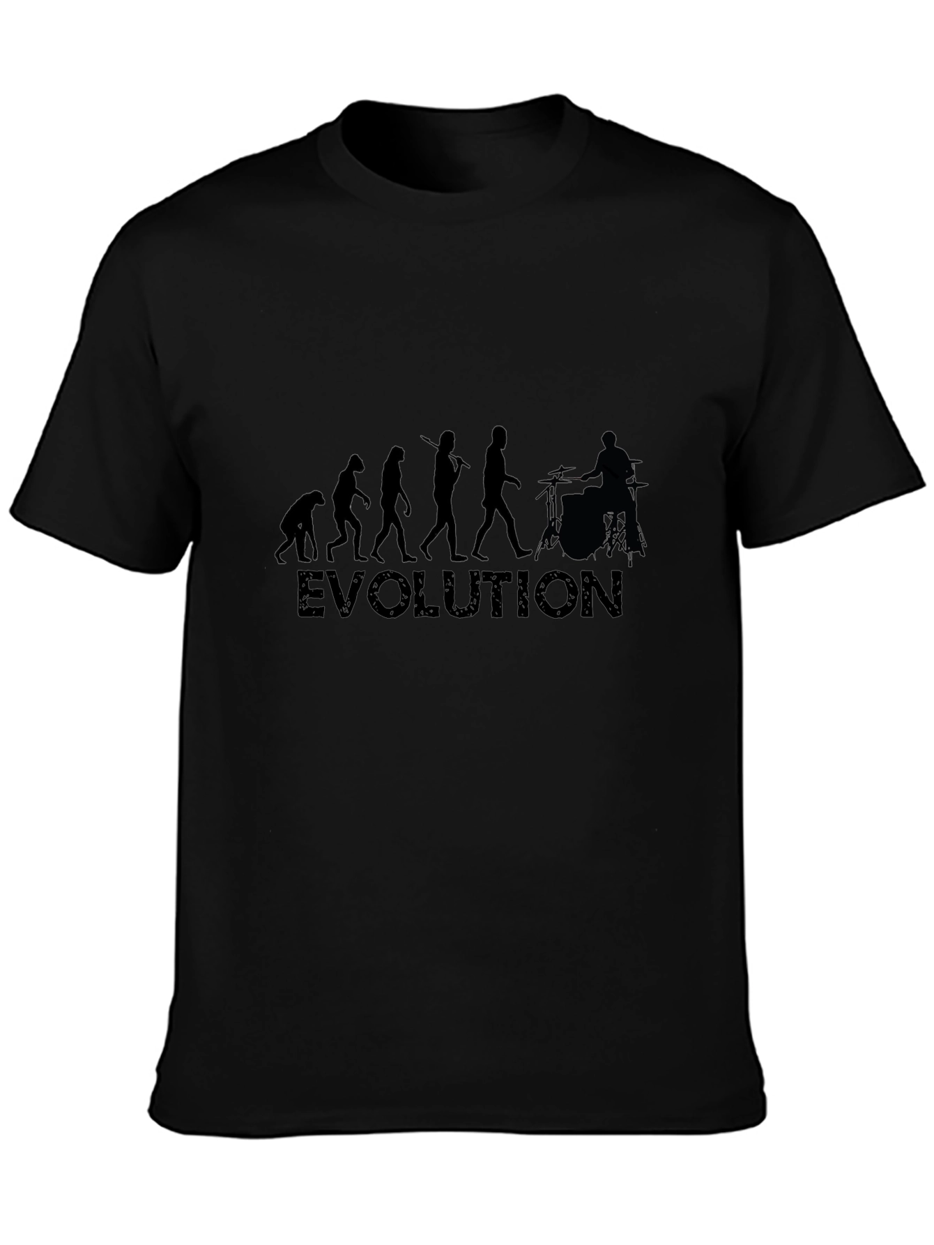 Evolution Drummer Tee - Black Cotton