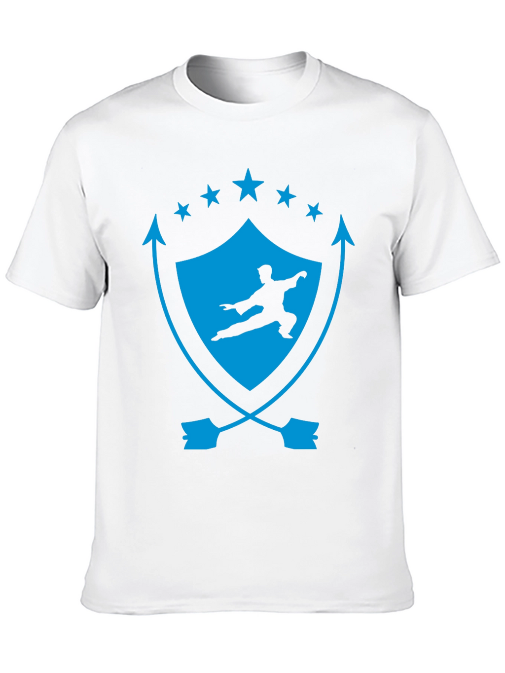 Martial Arts Graphic Tee - Shield & Stars Design