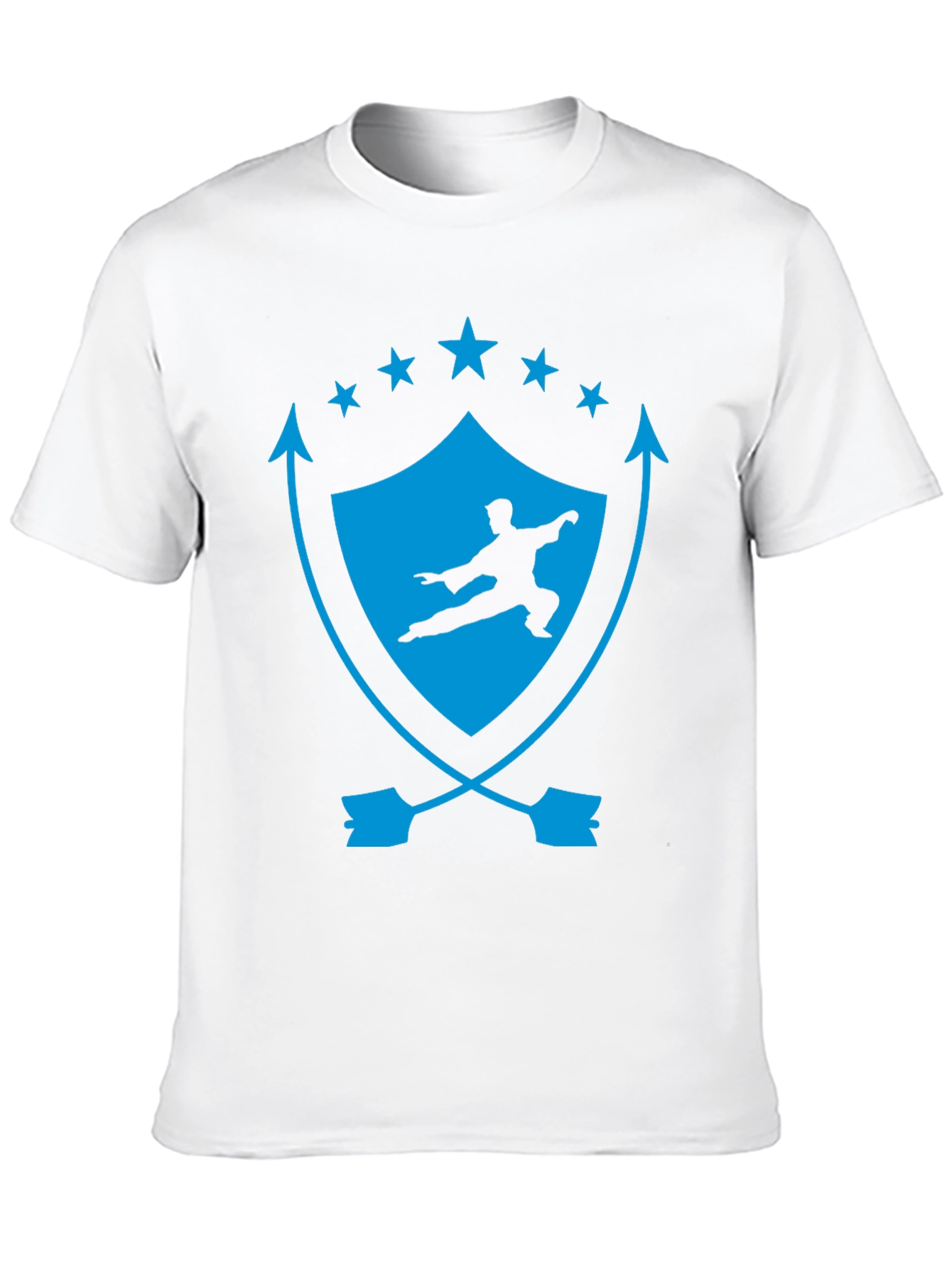 Martial Arts Graphic Tee - Shield & Stars Design