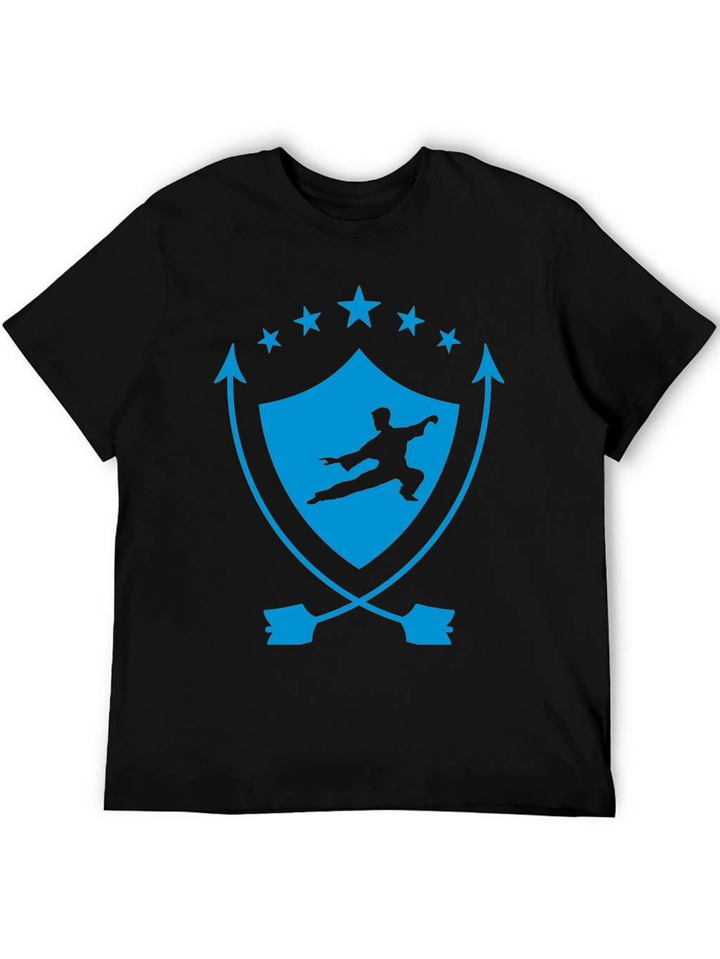 Martial Arts Graphic Tee - Shield & Stars Design