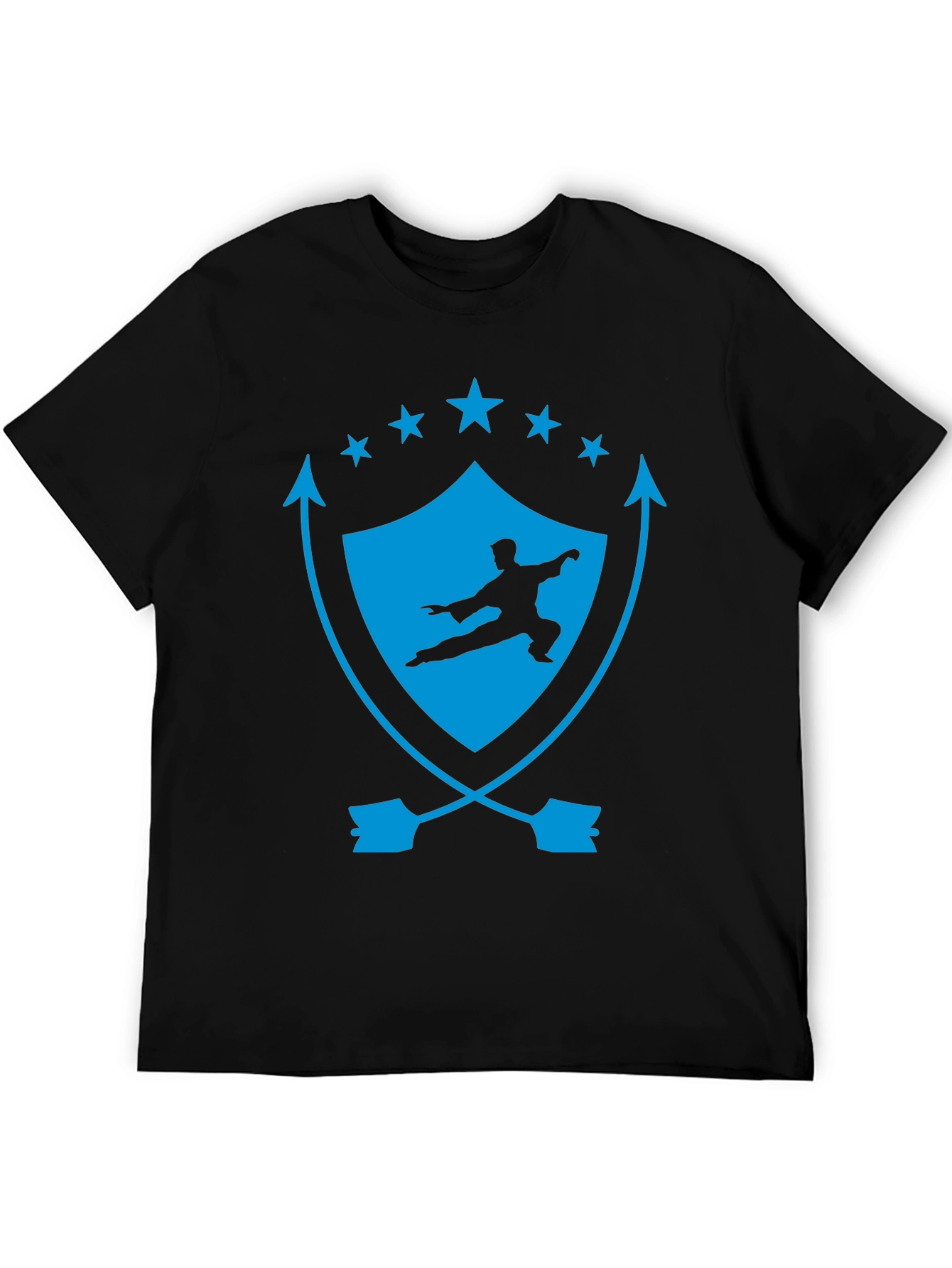 Martial Arts Graphic Tee - Shield & Stars Design
