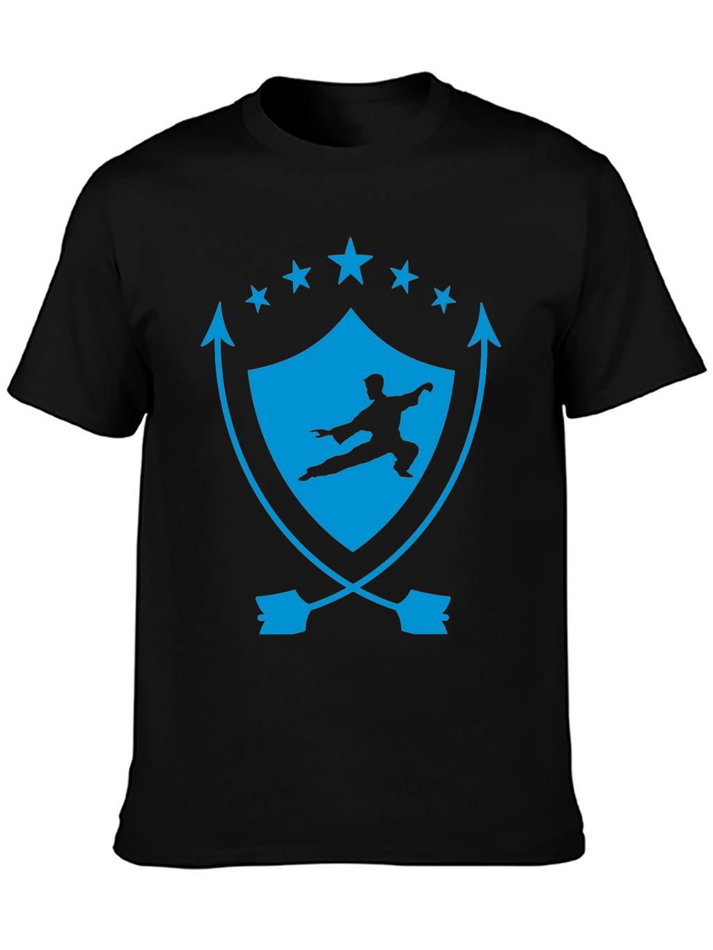 Martial Arts Graphic Tee - Shield & Stars Design
