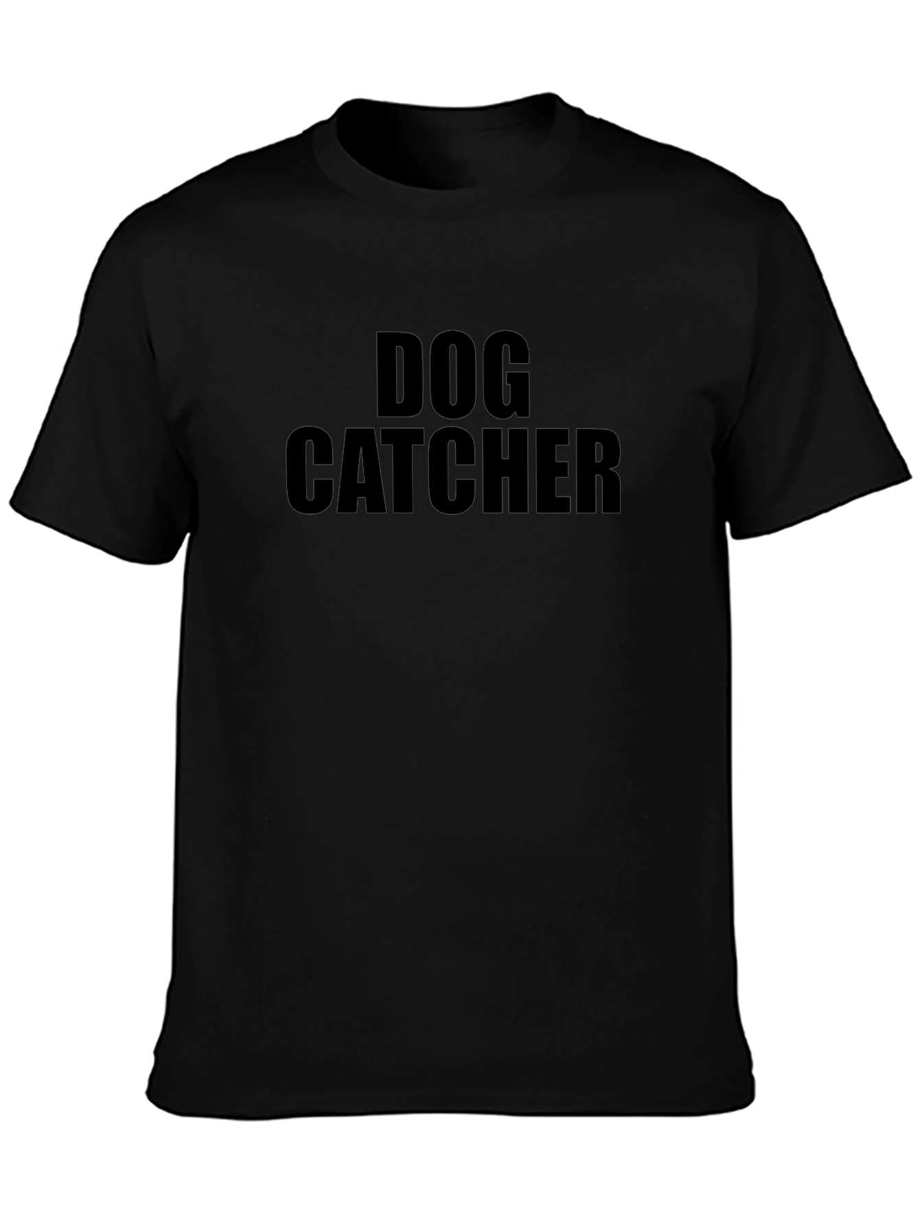 Dog Catcher Graphic Tee - Classic Black Cotton T-Shirt