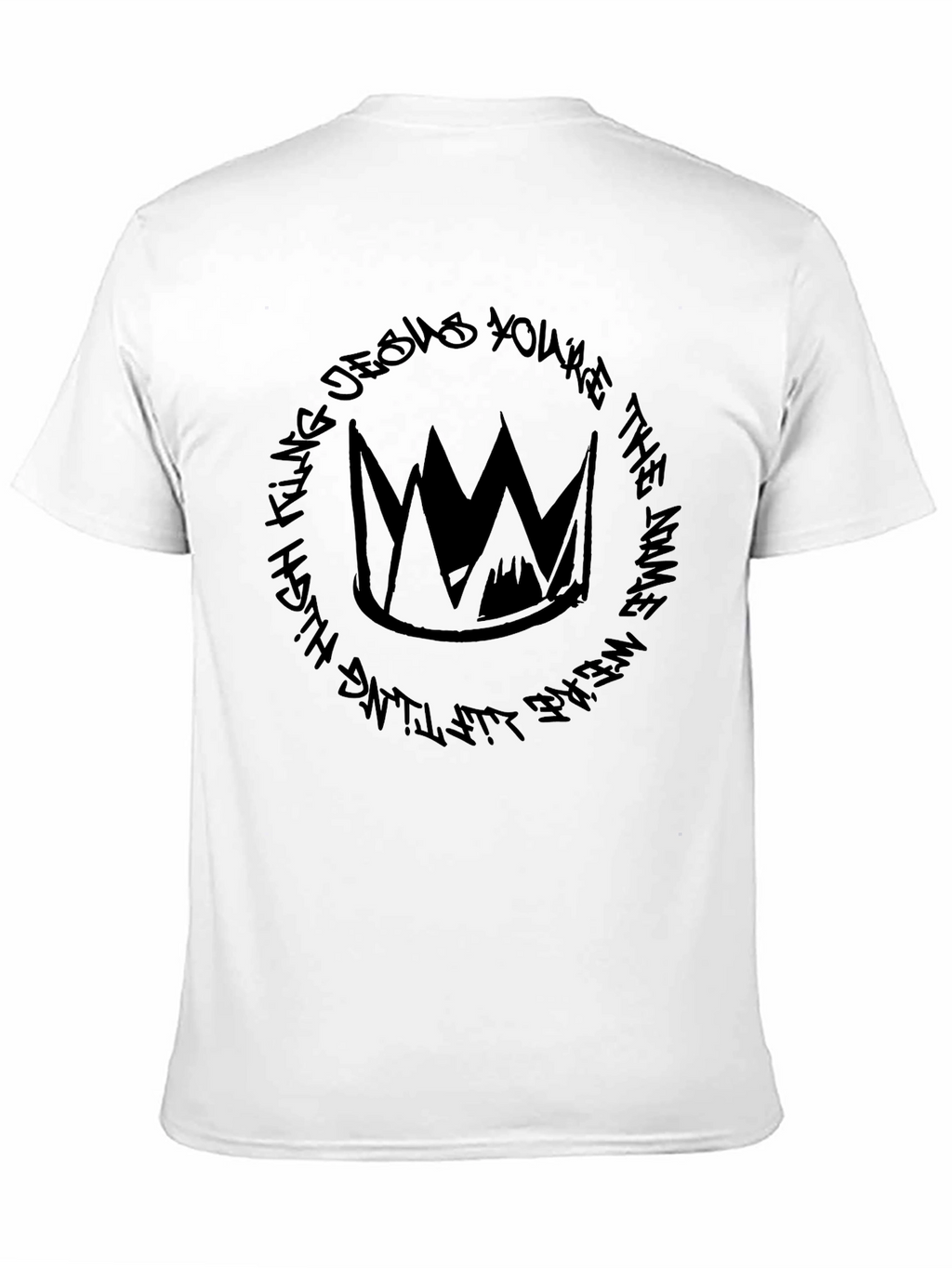 Crown Graphic Tee - Black Cotton T-Shirt