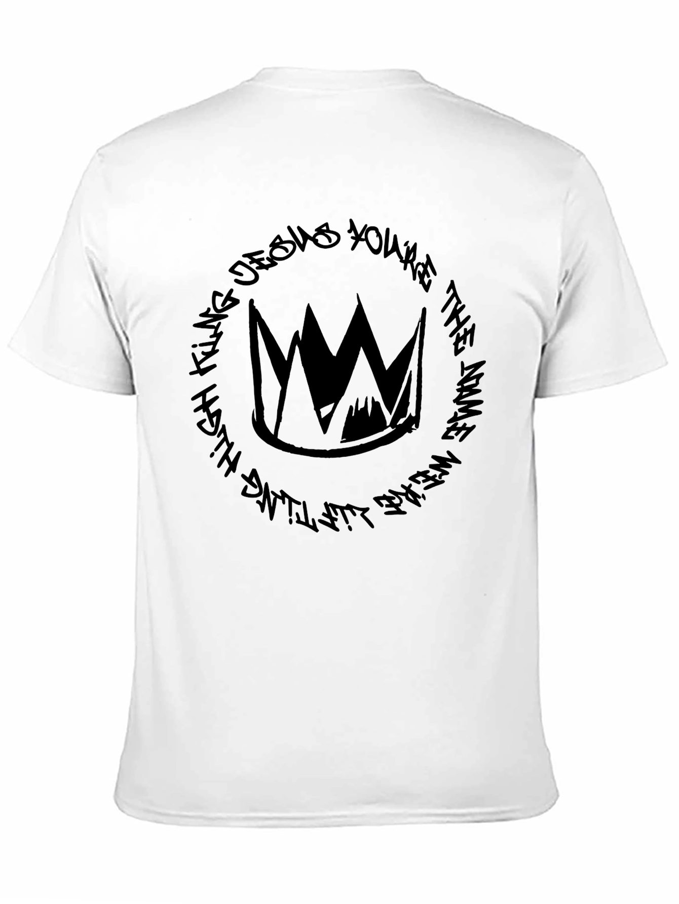 Crown Graphic Tee - Black Cotton T-Shirt