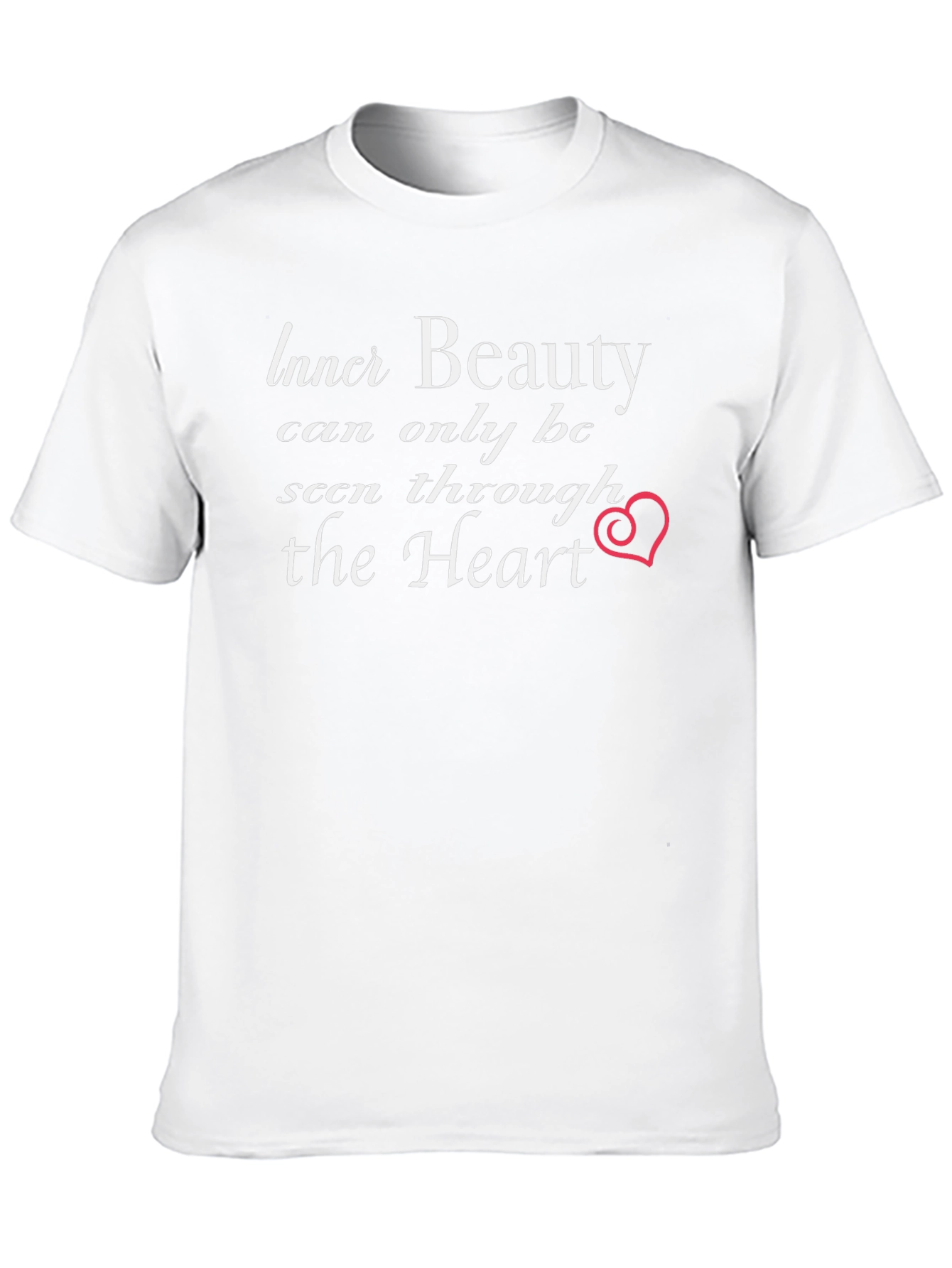 Inner Beauty Heart Graphic Black T-Shirt