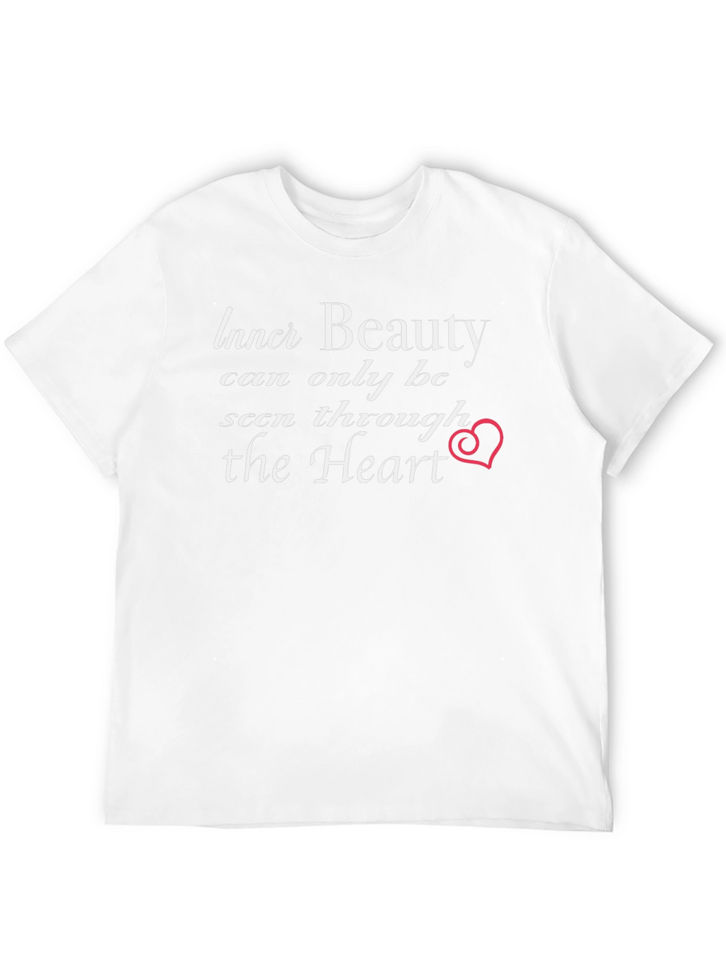 Inner Beauty Heart Graphic Black T-Shirt