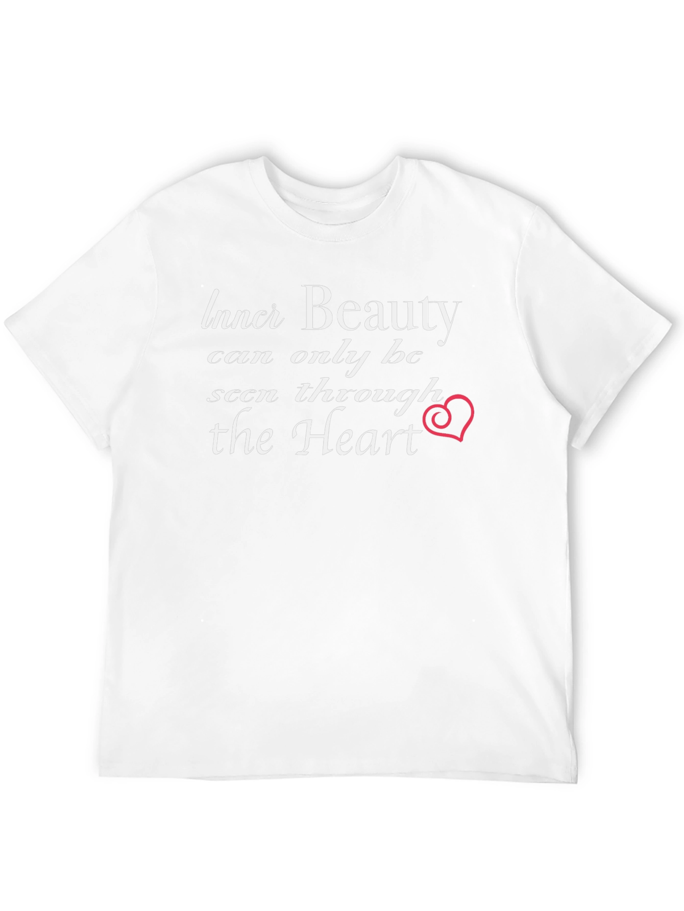 Inner Beauty Heart Graphic Black T-Shirt
