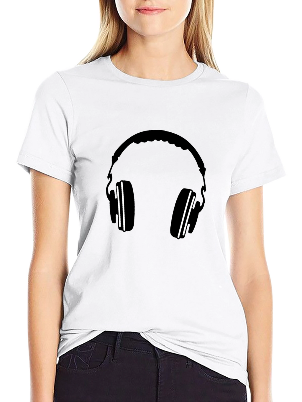 Headphone Graphic Tee - Black