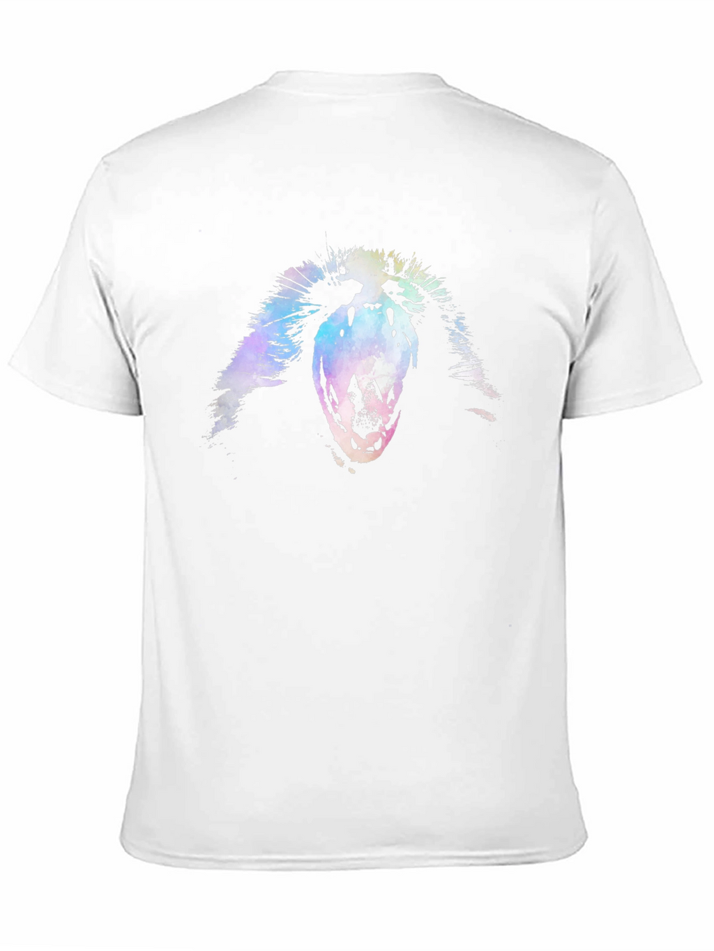 Abstract Scream Graphic Black T-Shirt