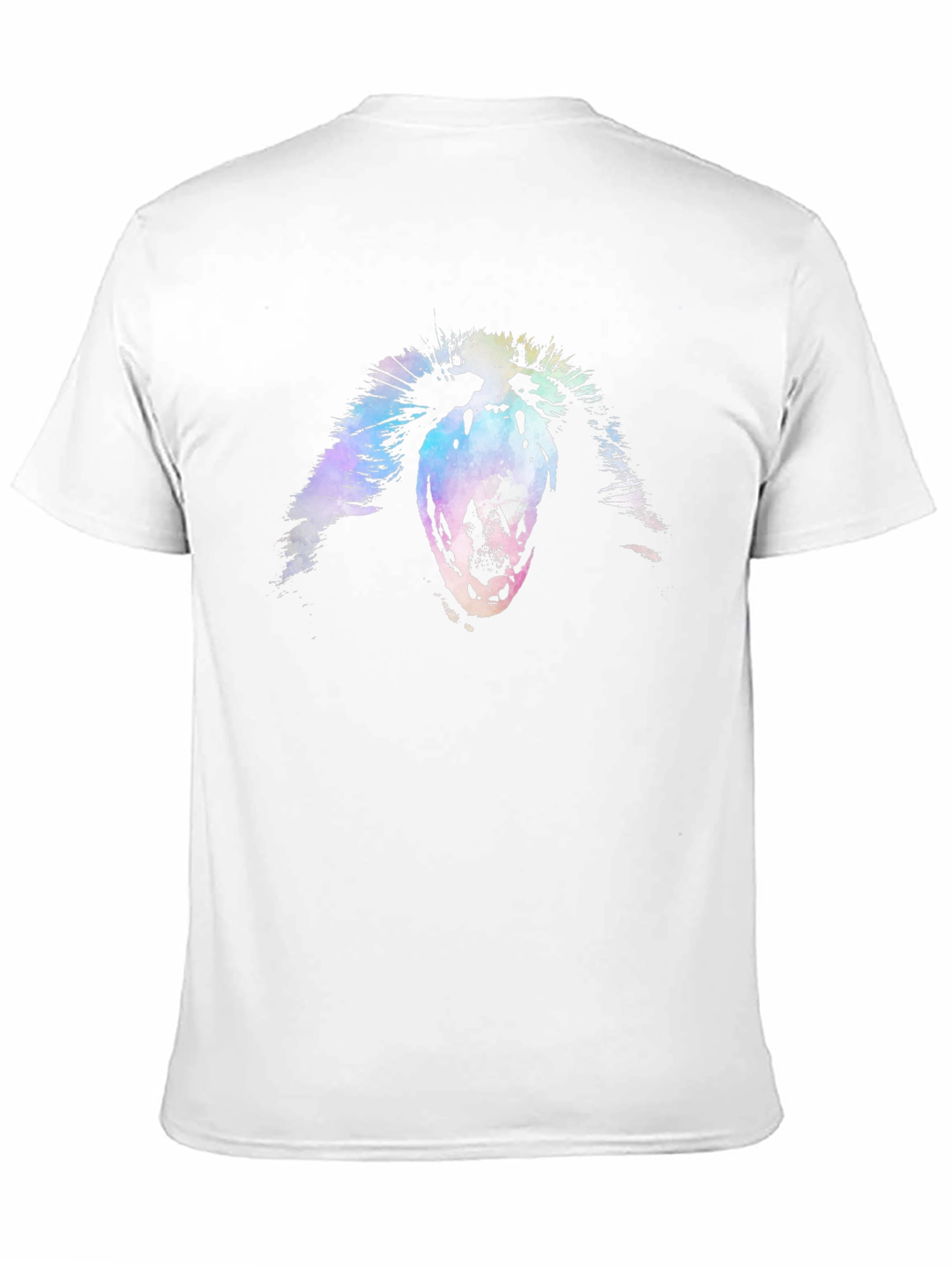 Abstract Scream Graphic Black T-Shirt