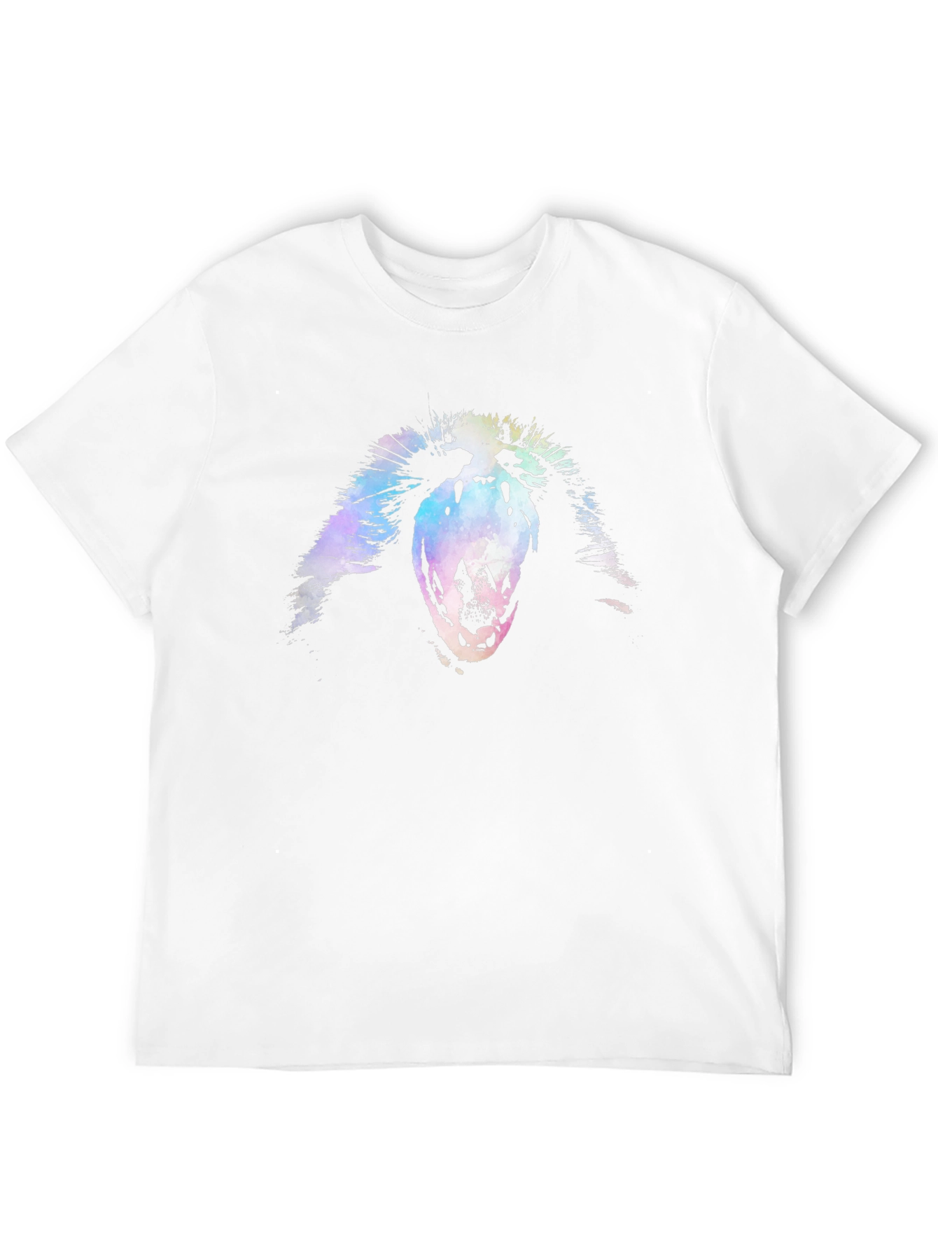 Abstract Scream Graphic Black T-Shirt