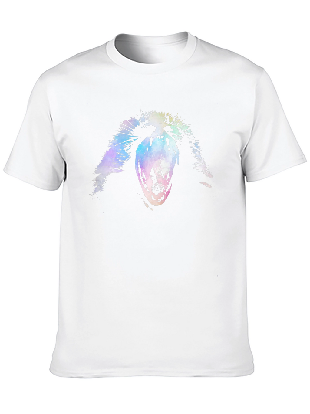 Abstract Scream Graphic Black T-Shirt