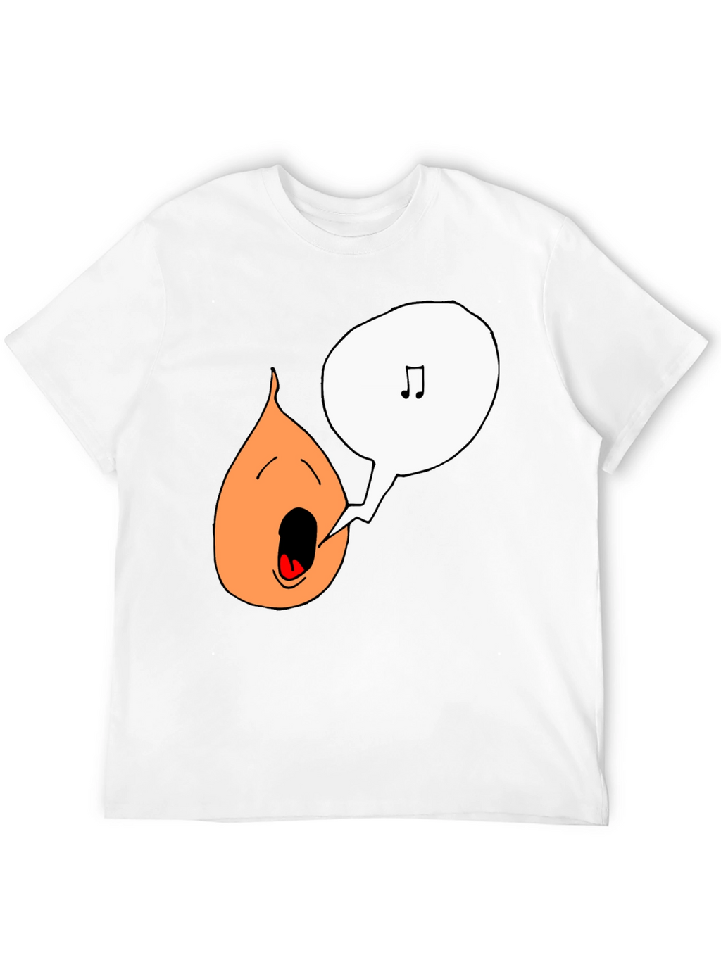 Singing Onion Graphic Tee - Black Cotton T-Shirt