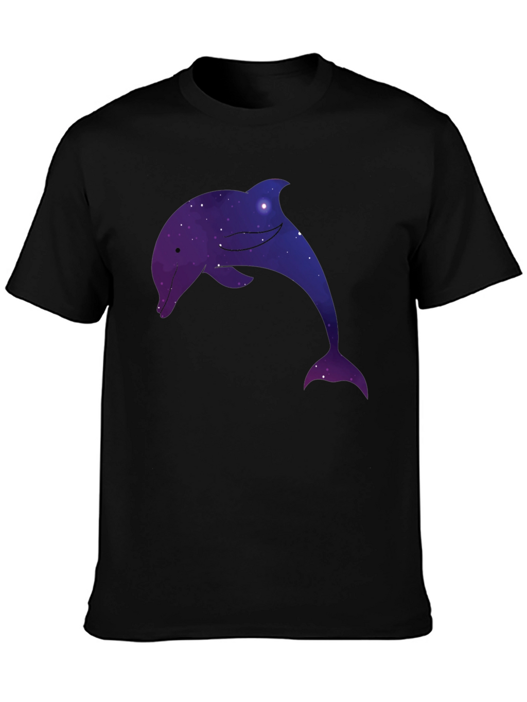 Galaxy Dolphin Graphic Tee - Unique Space Design T-Shirt