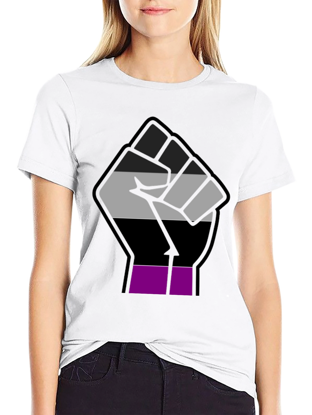 Ace Pride Fist T-Shirt - Asexual Visibility