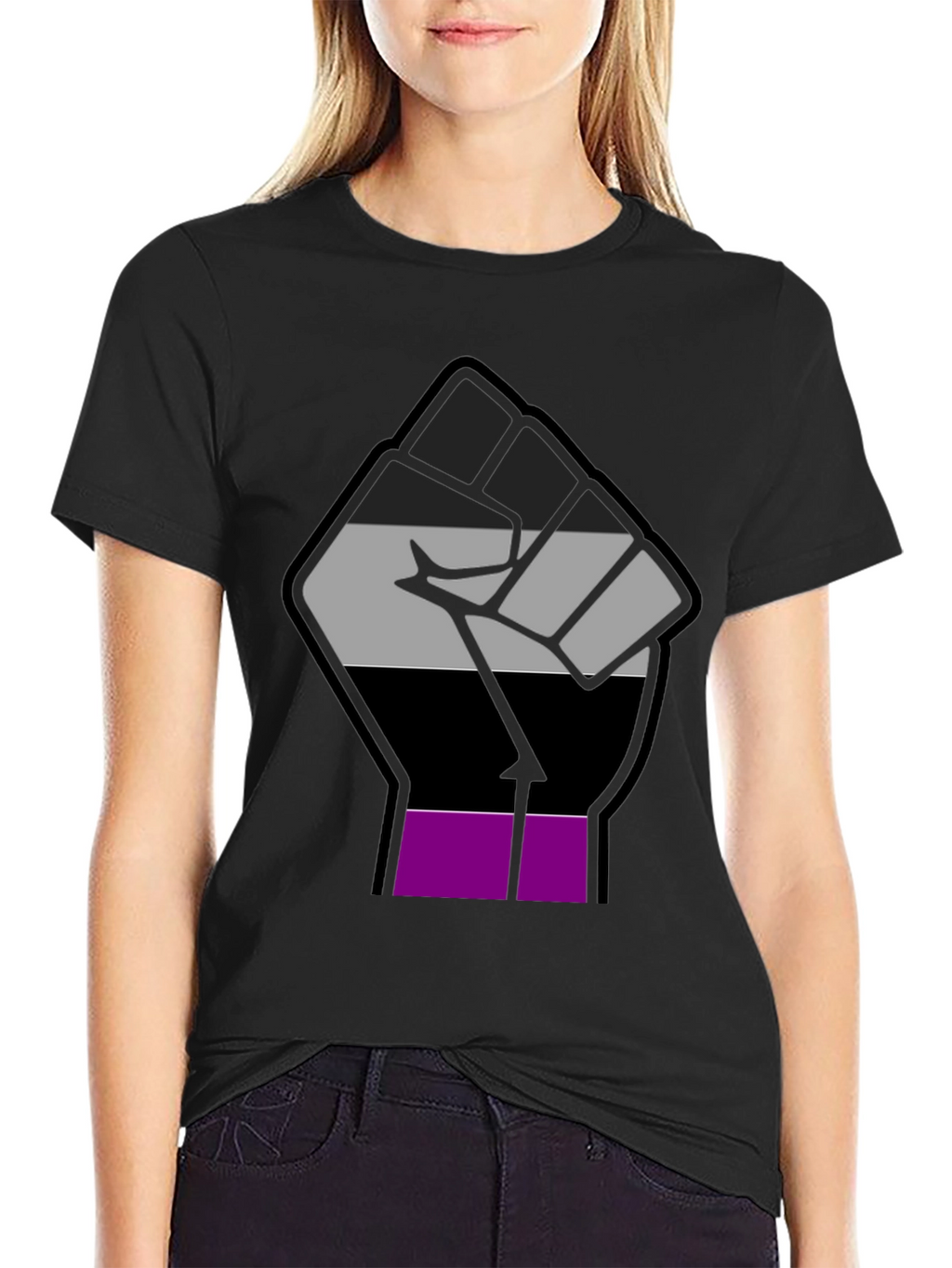 Ace Pride Fist T-Shirt - Asexual Visibility