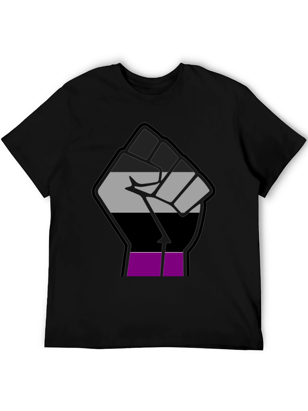 Ace Pride Fist T-Shirt - Asexual Visibility