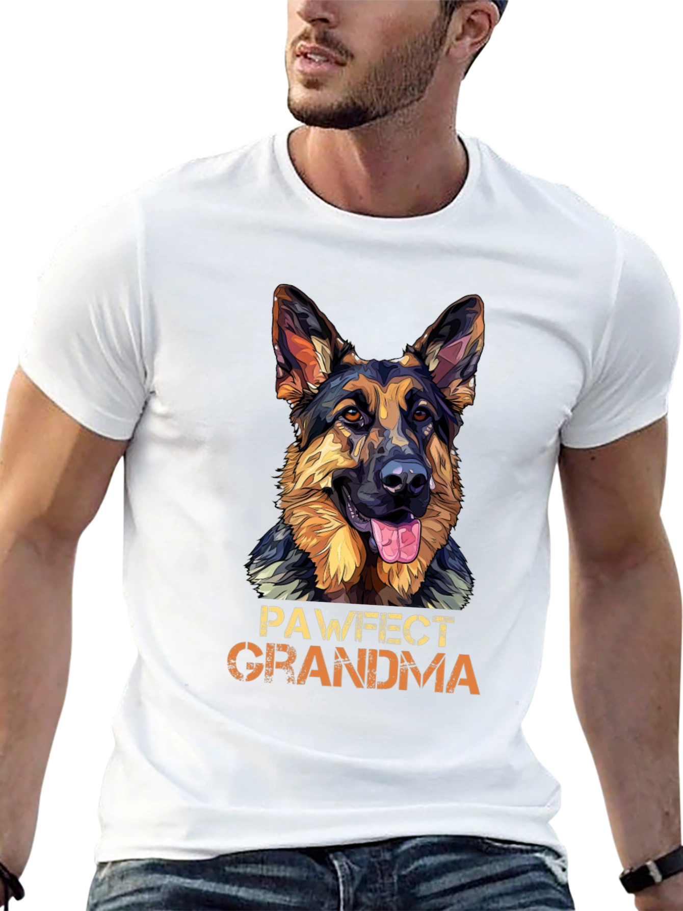 Pawfect Grandma German Shepherd Dog Graphic T-Shirt