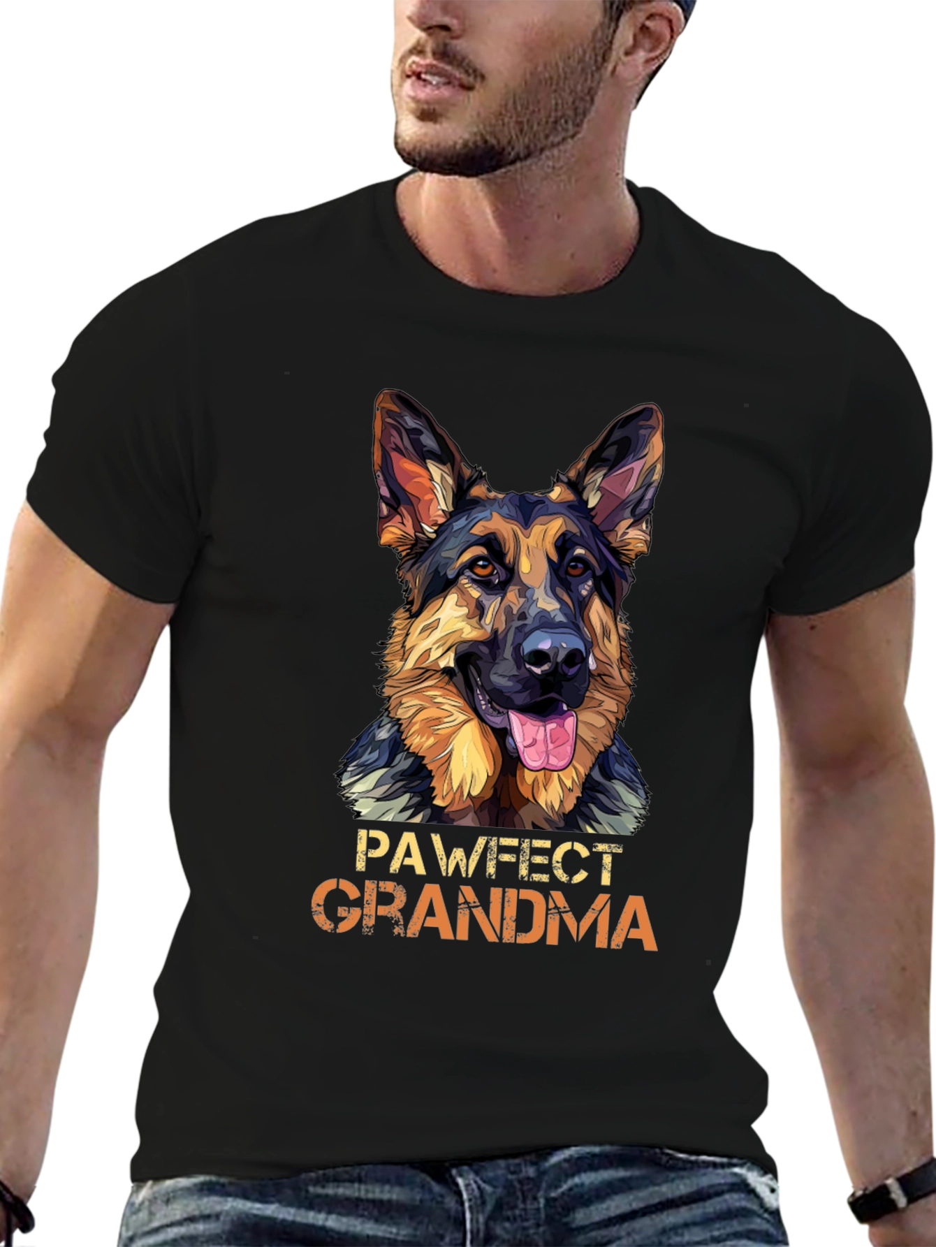 Pawfect Grandma German Shepherd Dog Graphic T-Shirt