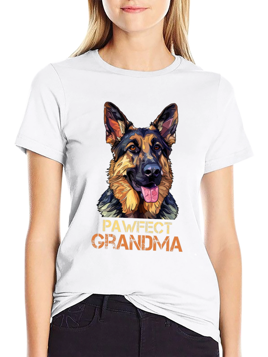Pawfect Grandma German Shepherd Dog Graphic T-Shirt