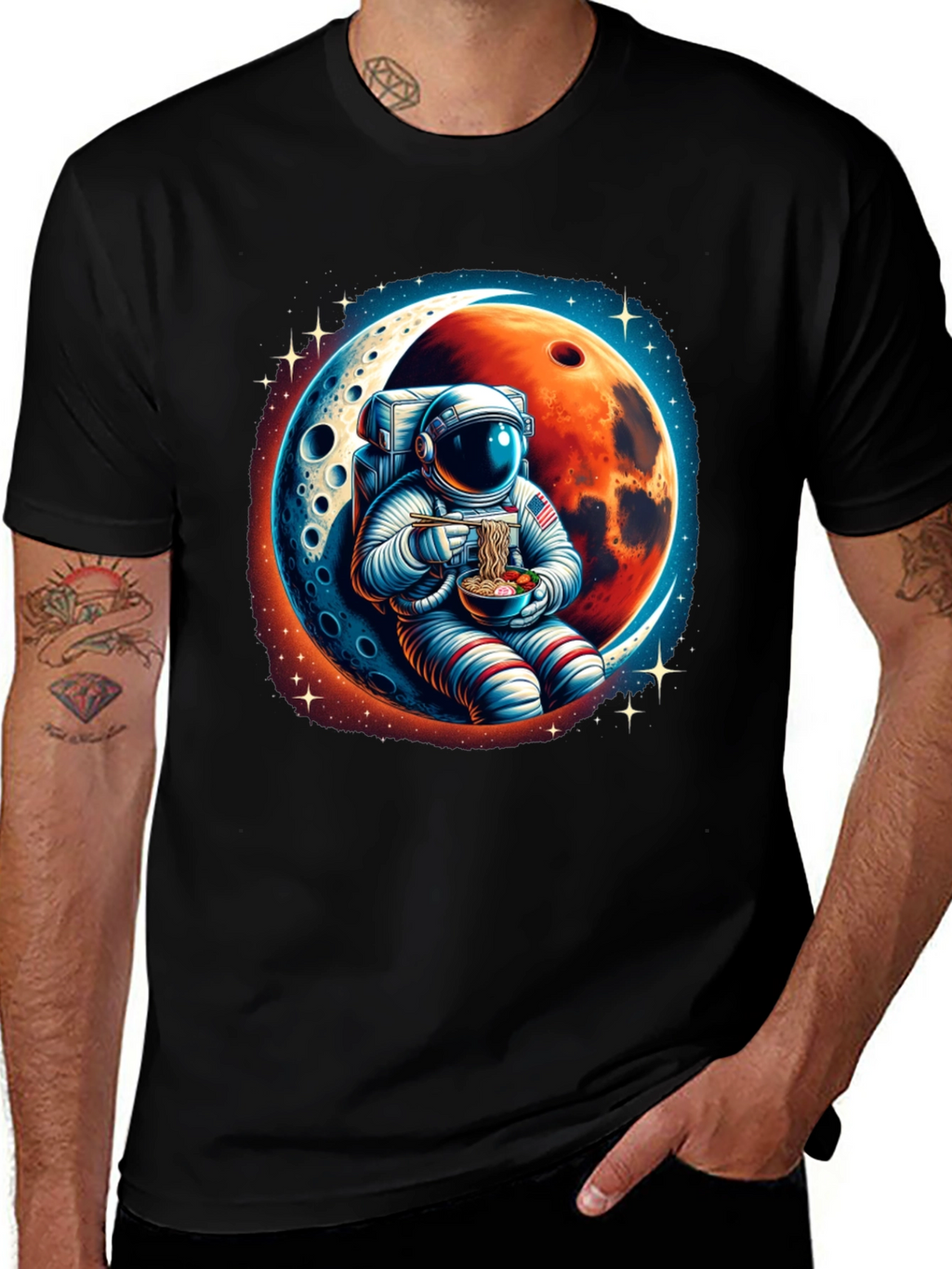 Astronaut Ramen T-Shirt - Space Foodie Tee
