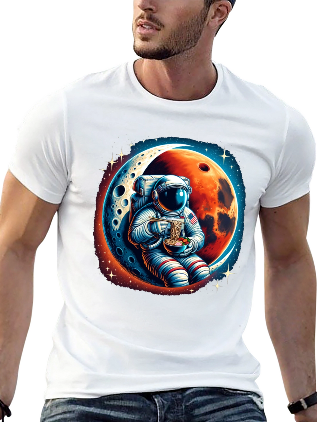 Astronaut Ramen T-Shirt - Space Foodie Tee