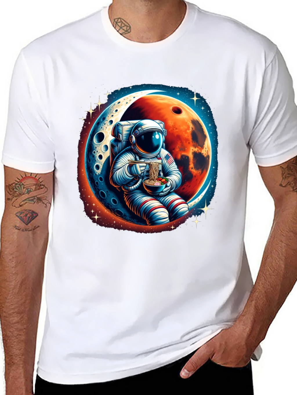 Astronaut Ramen T-Shirt - Space Foodie Tee