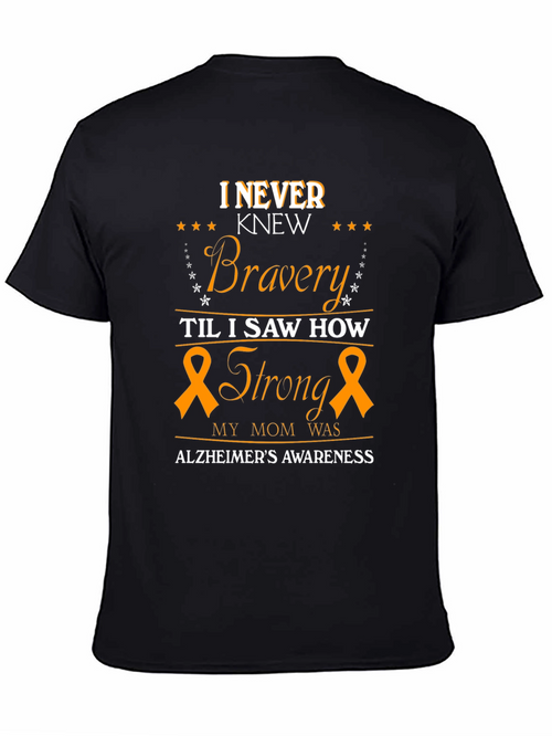 Alzheimers Awareness T-Shirt - Bravery & Strength