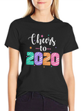Cheers to 2020 Graphic Tee - Black Unisex