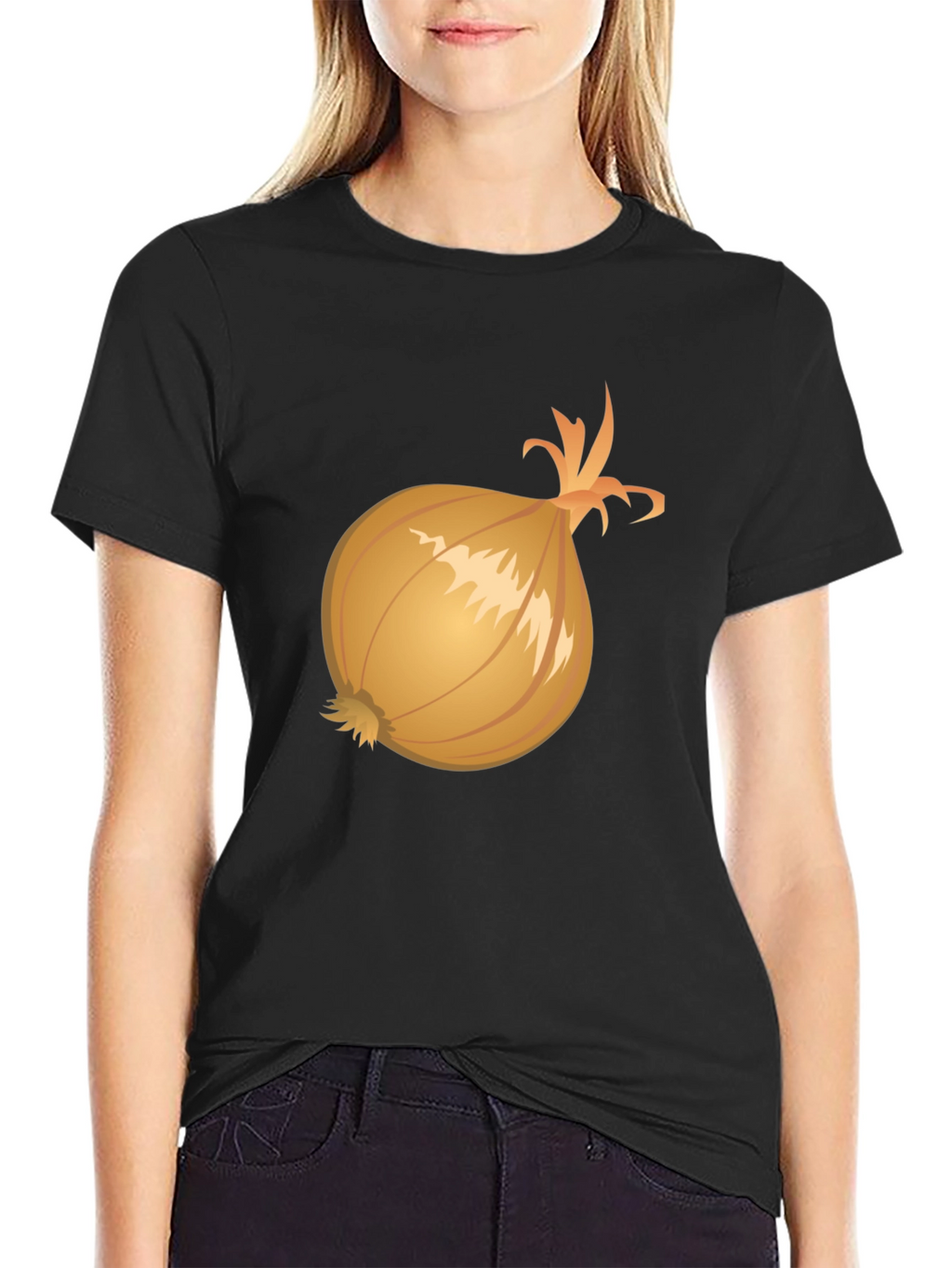 Onion Graphic Tee - Casual Black T-Shirt
