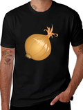 Onion Graphic Tee - Casual Black T-Shirt