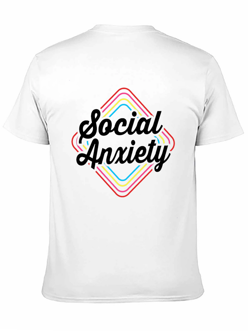 Social Anxiety Graphic Tee - Black Short Sleeve
