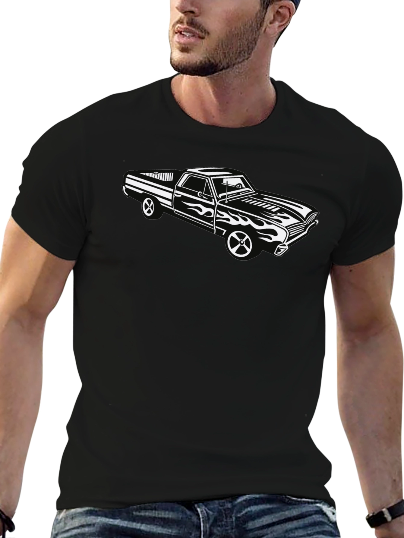 Classic Car Graphic Tee - Black