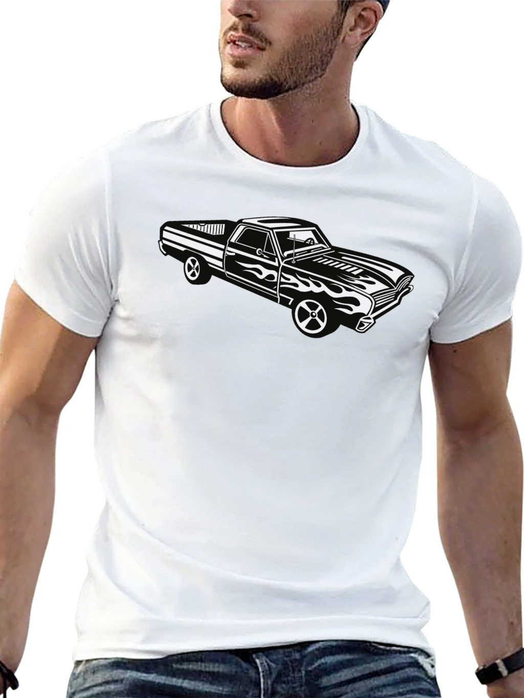 Classic Car Graphic Tee - Black