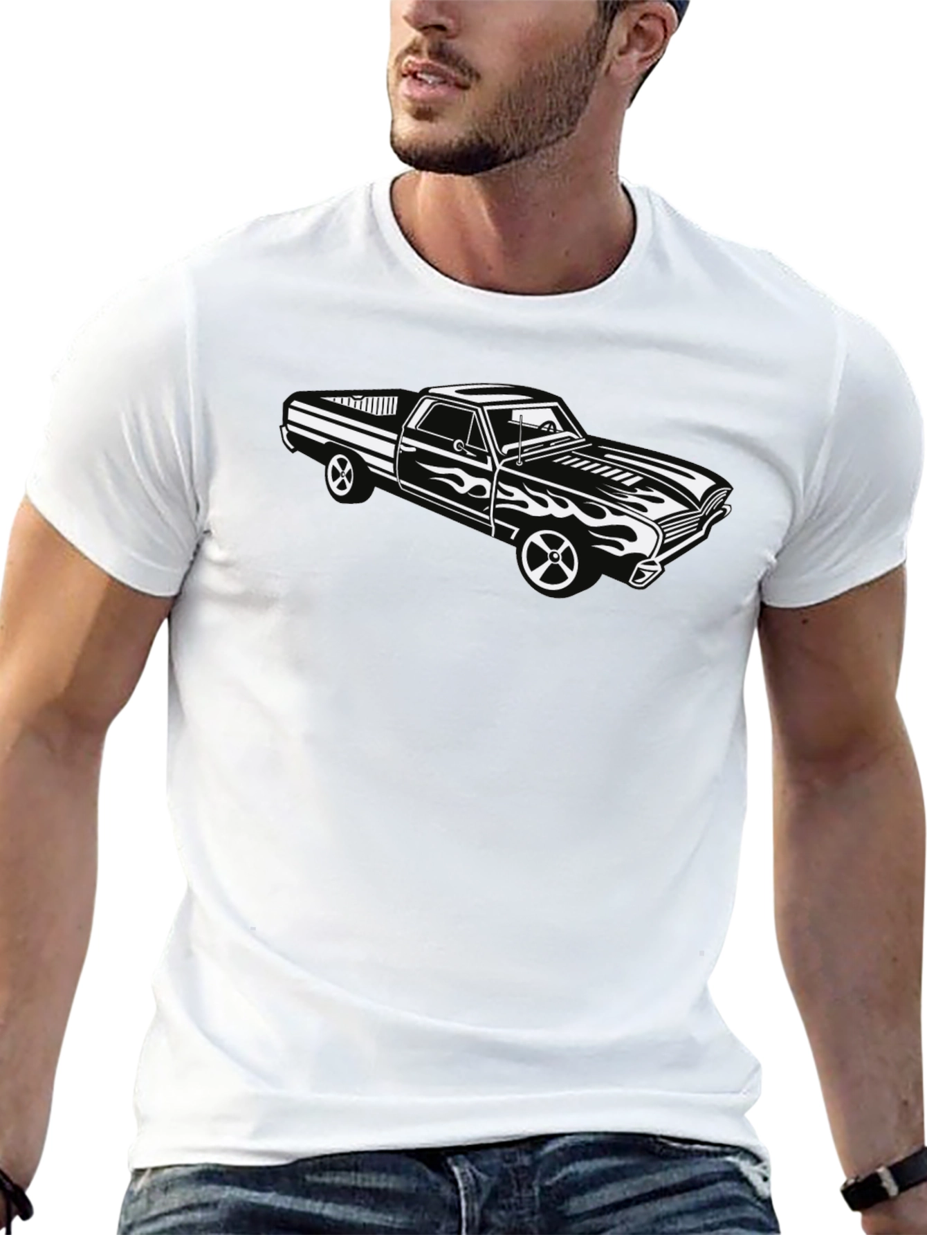 Classic Car Graphic Tee - Black