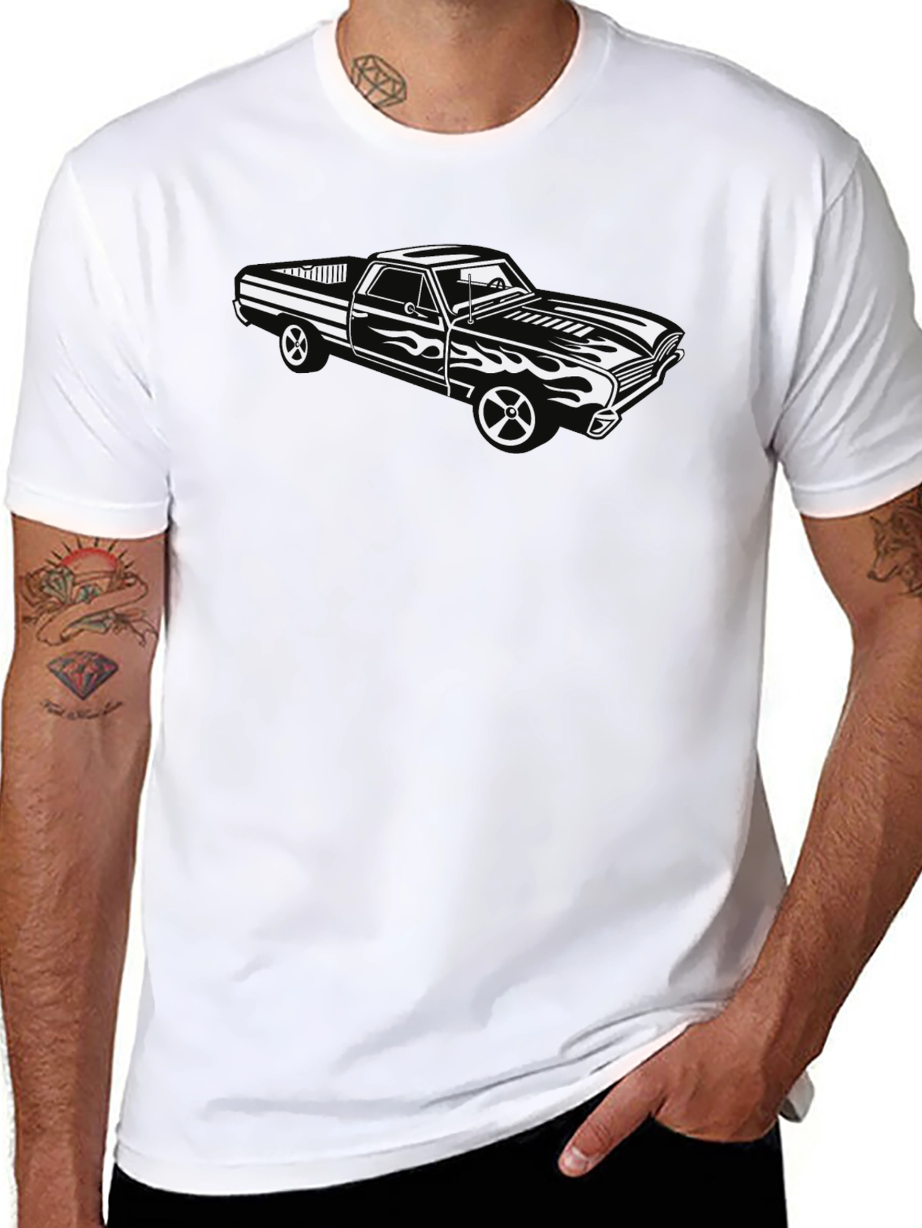 Classic Car Graphic Tee - Black