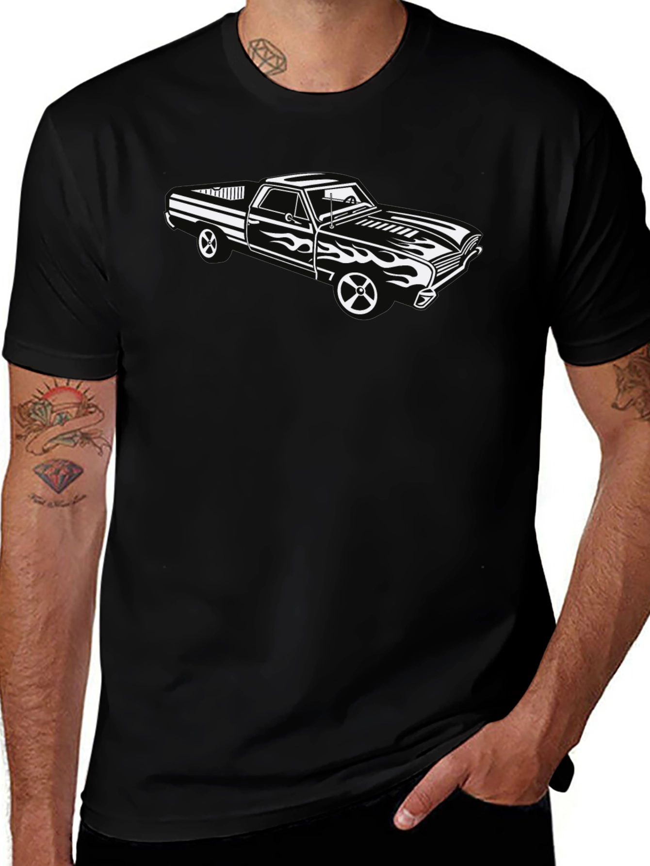 Classic Car Graphic Tee - Black