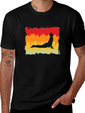 Yoga Pose Graphic Tee - Retro Style