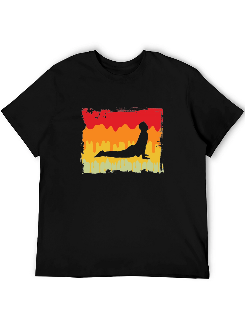 Yoga Pose Graphic Tee - Retro Style