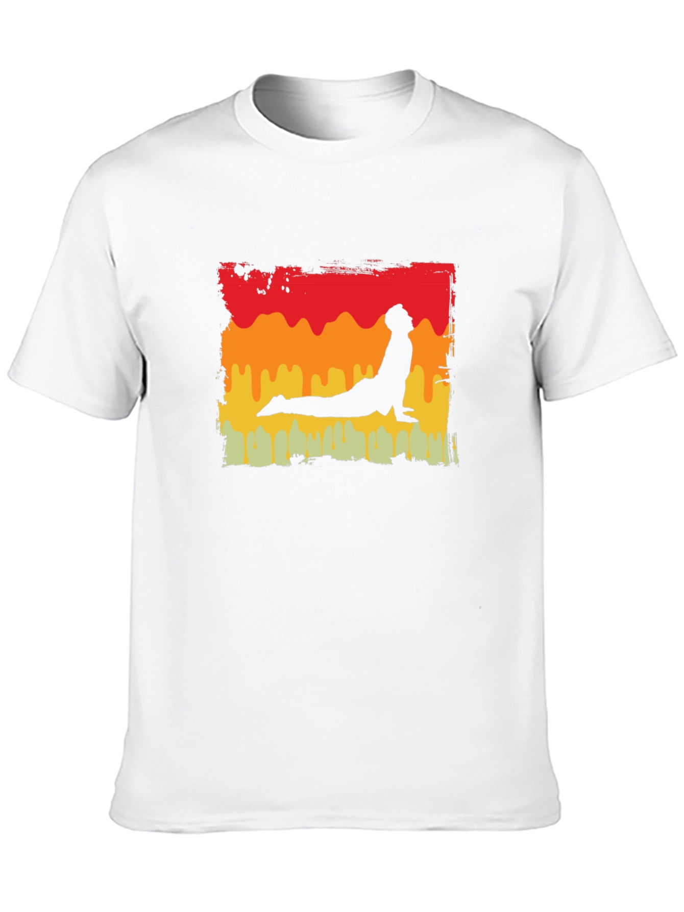 Yoga Pose Graphic Tee - Retro Style