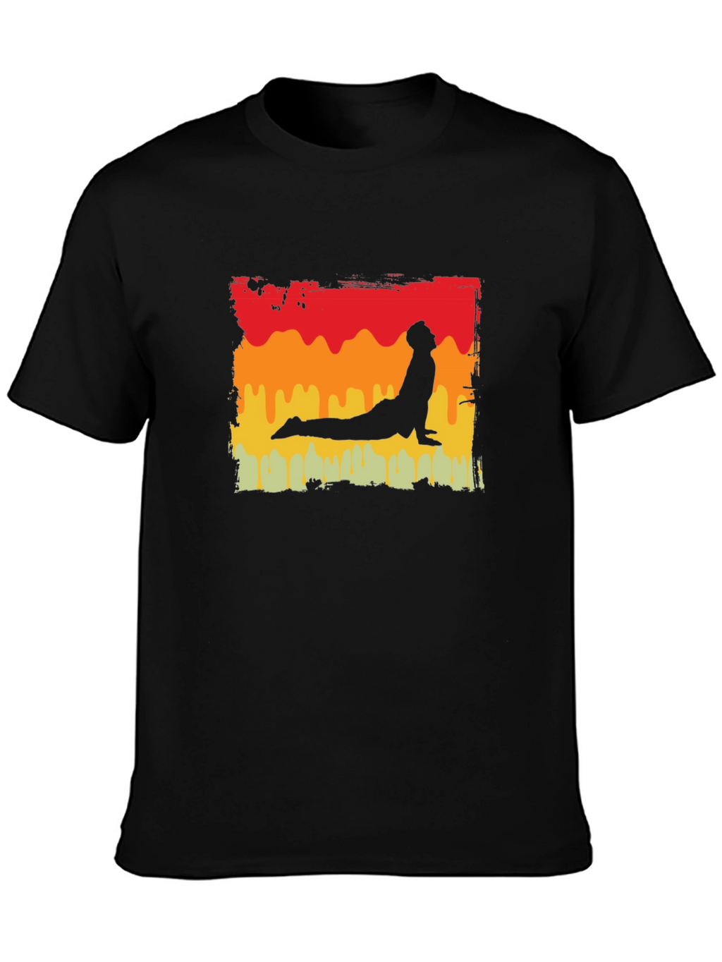 Yoga Pose Graphic Tee - Retro Style